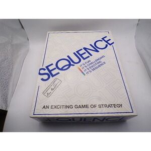 Sequence Board Game Jax Ltd Vintage Strategy Card Game 1982 Original White Box
